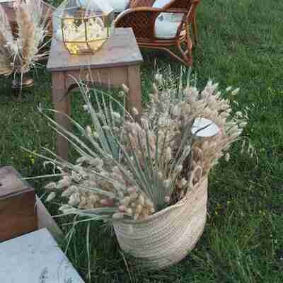 Panier en palmier avec anses