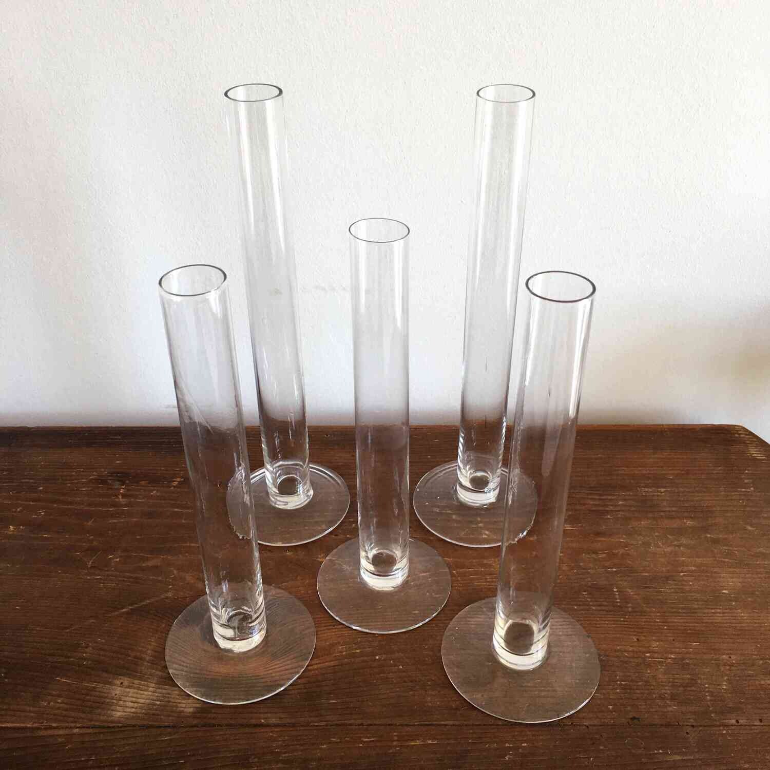 Vase en verre tube moyen