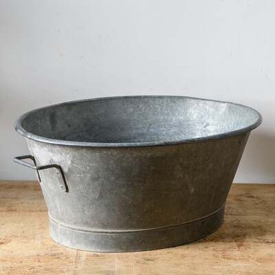 Bassine en zinc ovale grande