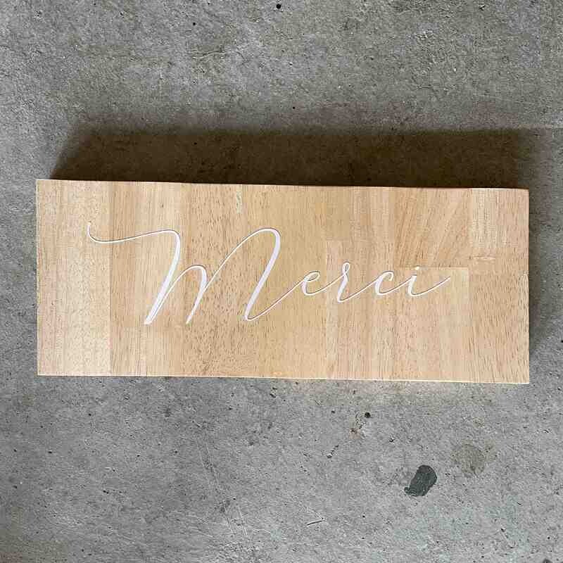 Panneau d&#39;espace bois &quot;Merci&quot;