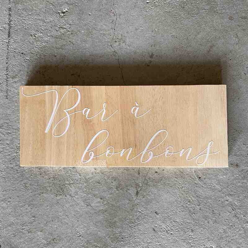 Panneau d&#39;espace bois &quot;Bar à bonbons&quot;