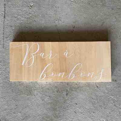 Panneau d&#39;espace bois &quot;Bar à bonbons&quot;