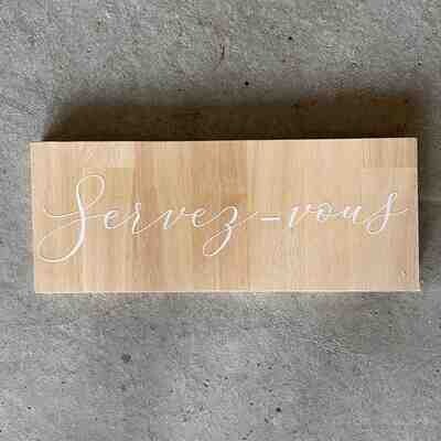Panneau d'espace bois "Servez-vous"