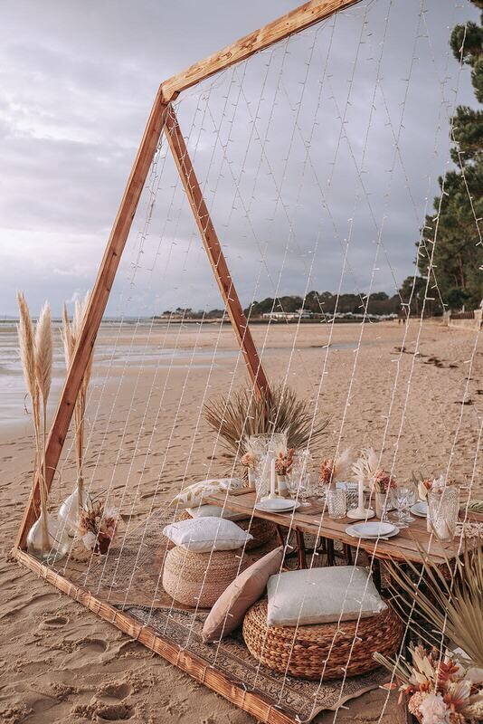 Pouf boule en jute Pouf boule en jute
