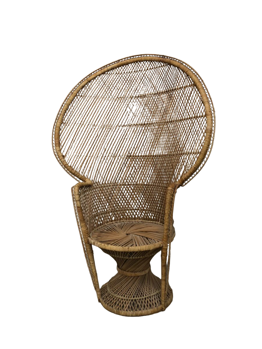 Fauteuil Emmanuelle en rotin naturel clair