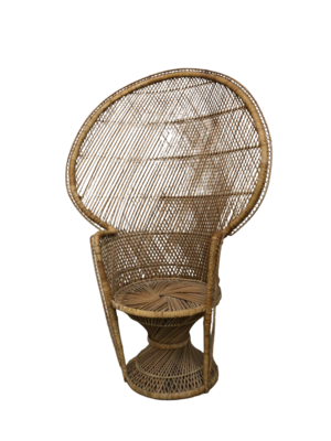 Fauteuil Emmanuelle en rotin naturel clair