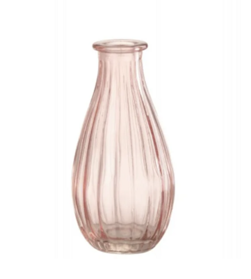 Vase verre rose trait
