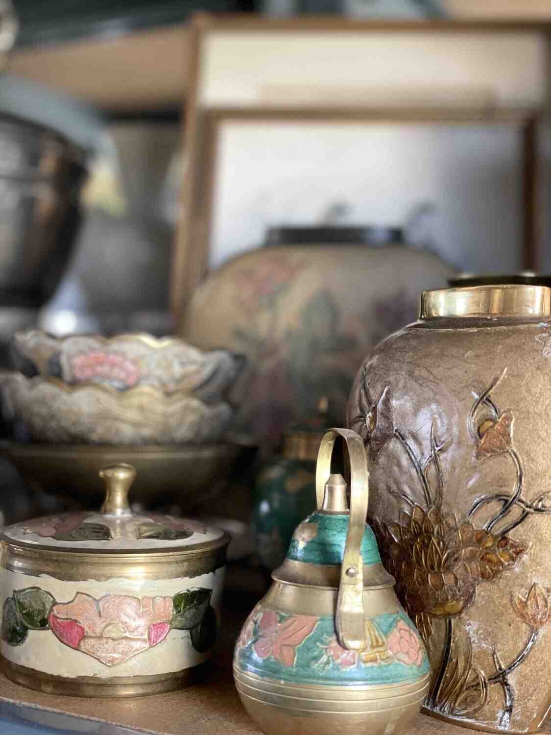 Vase laiton petit cloisonné