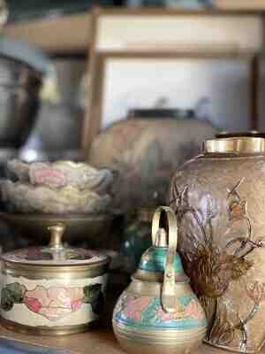 Vase laiton petit cloisonné