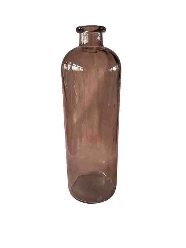 Vase verre ambré bouteille