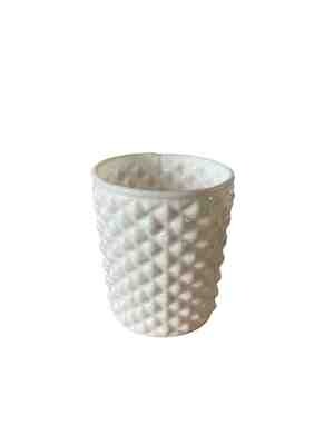 Photophore verre blanc bulle