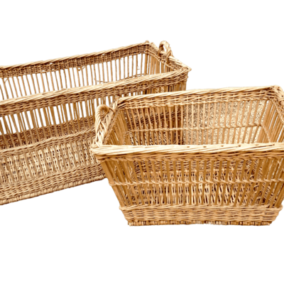Panière en osier de blanchisserie grande