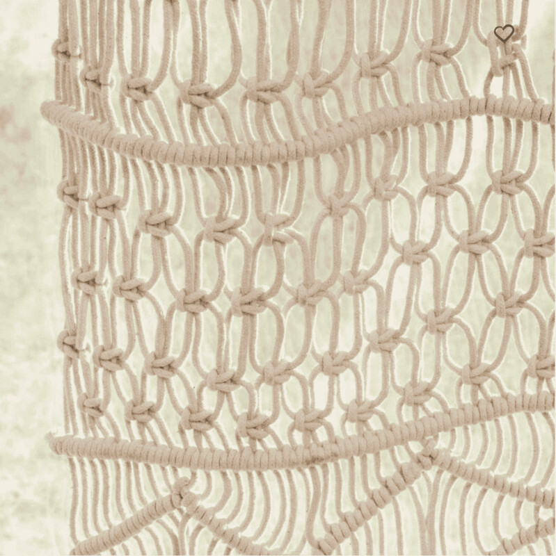Rideau en macramé