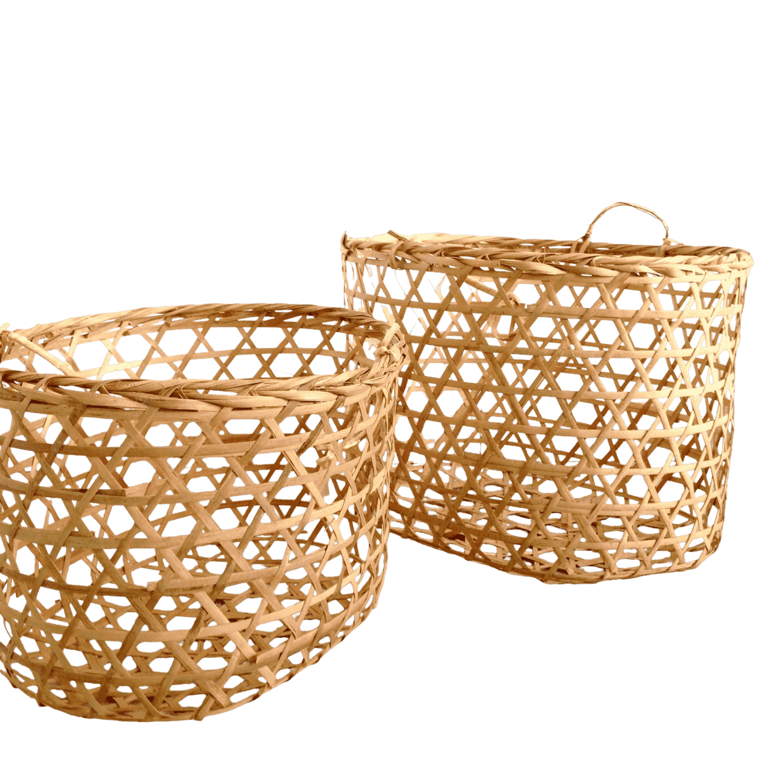 Panière tressée ajourée
