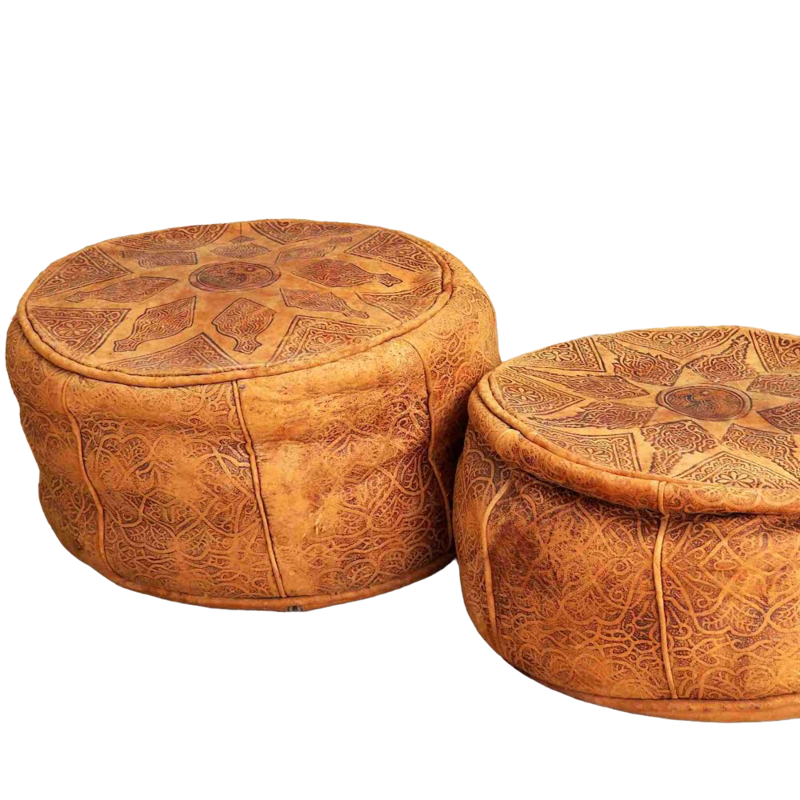 Pouf marocain cuir Pouf marocain cuir