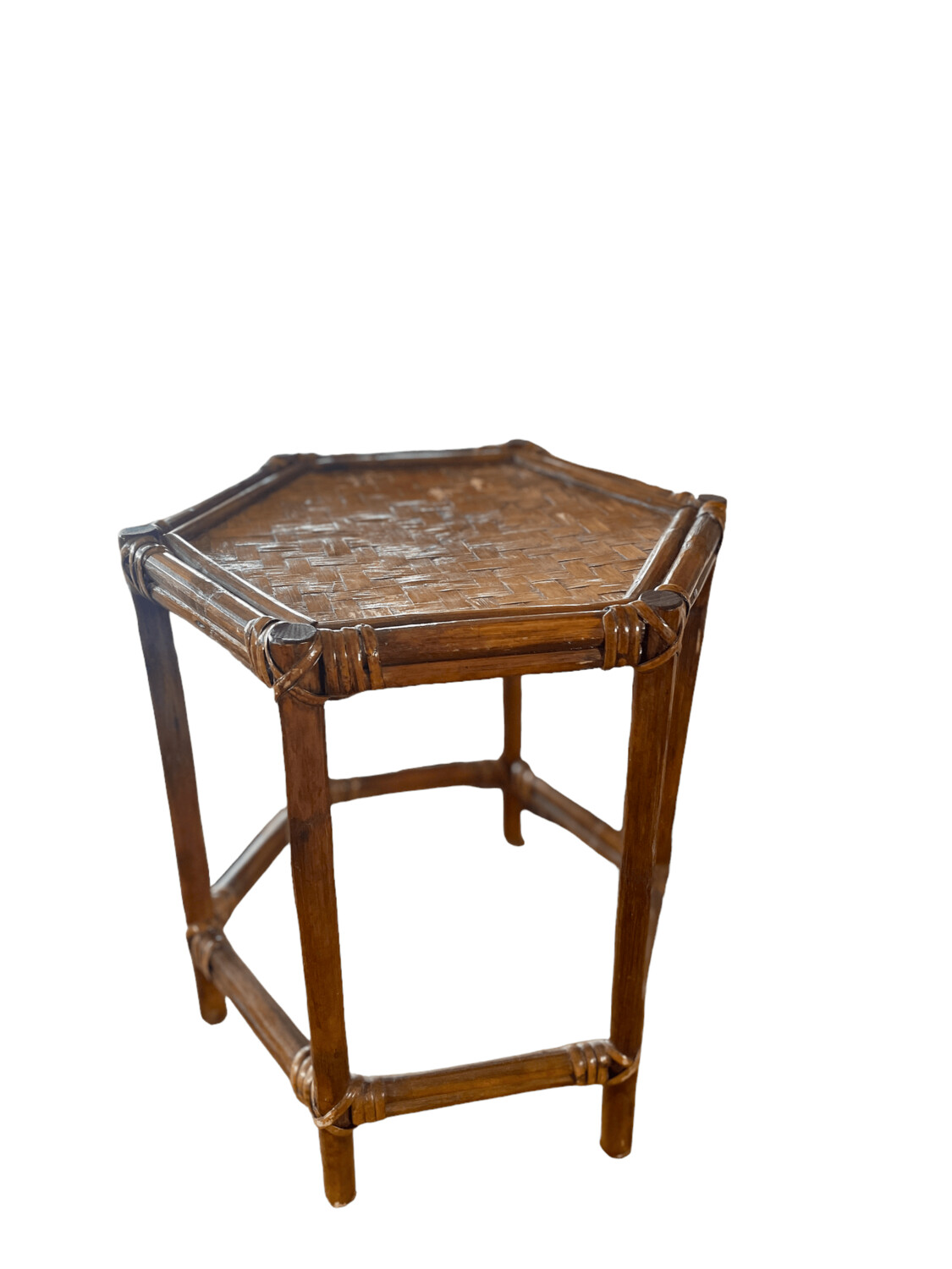 Table basse rotin hexagonale petite