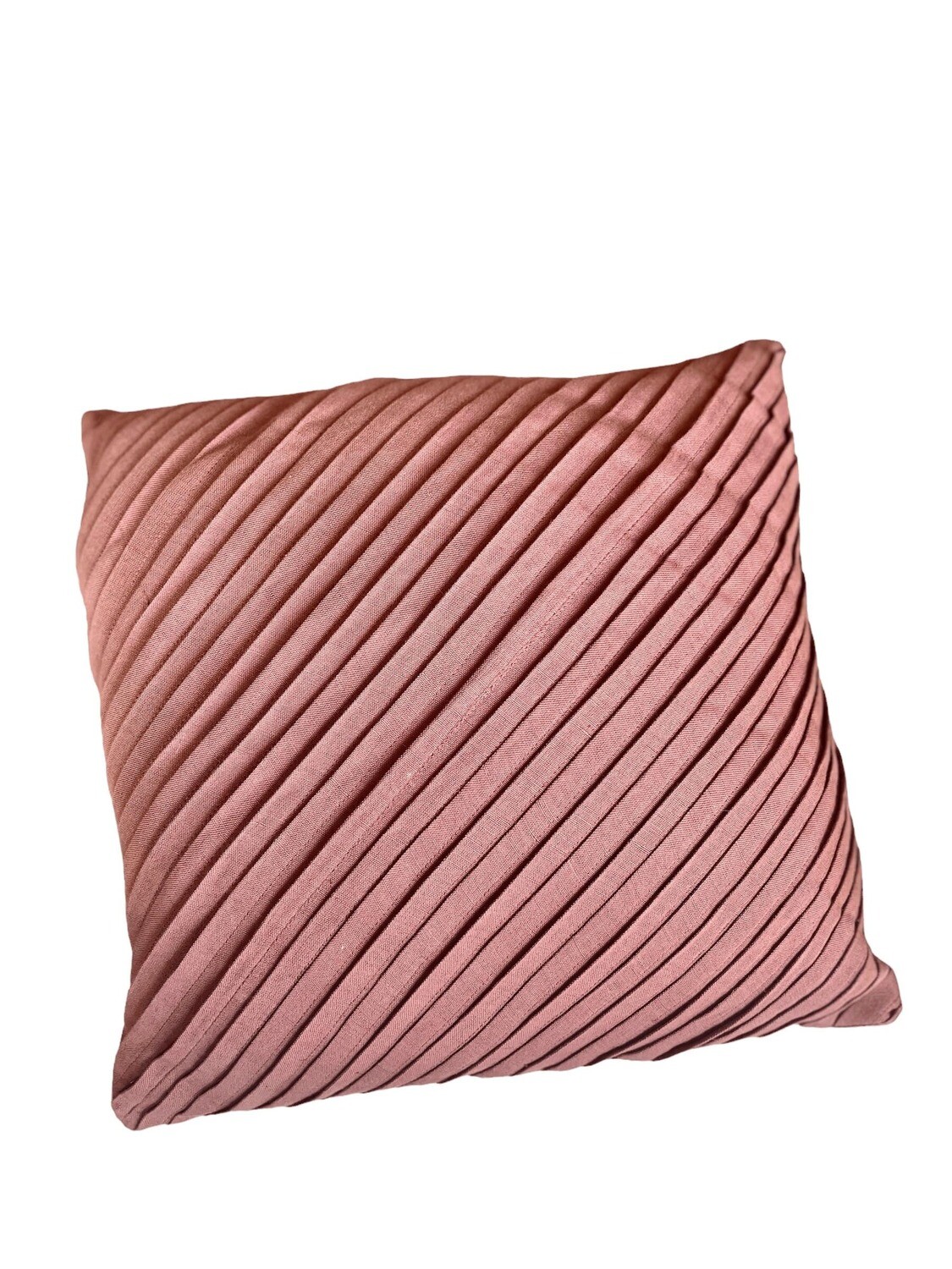 Coussin terracotta plissé