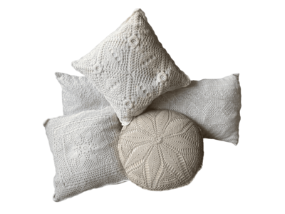 Coussin vintage crochet