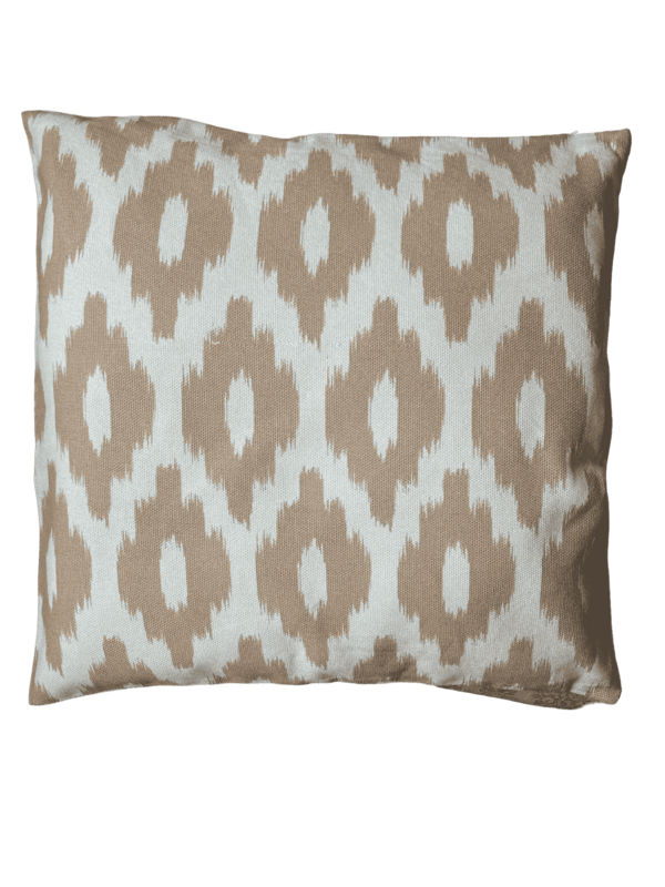 Coussin beige motifs camel