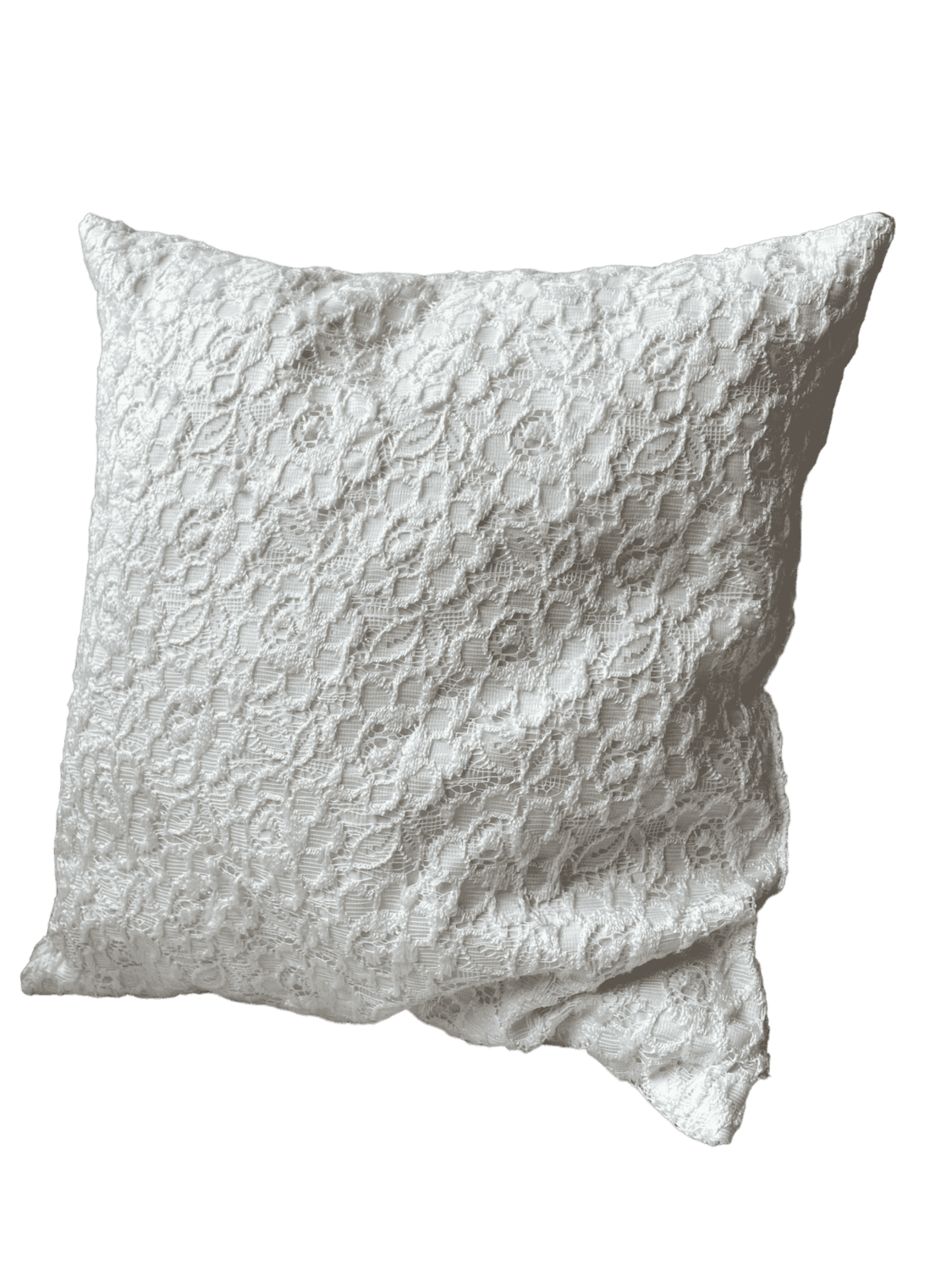 Coussin blanc dentelle petit