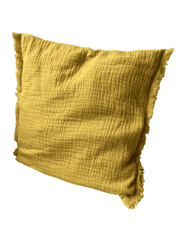 Coussin jaune double gaze moyen