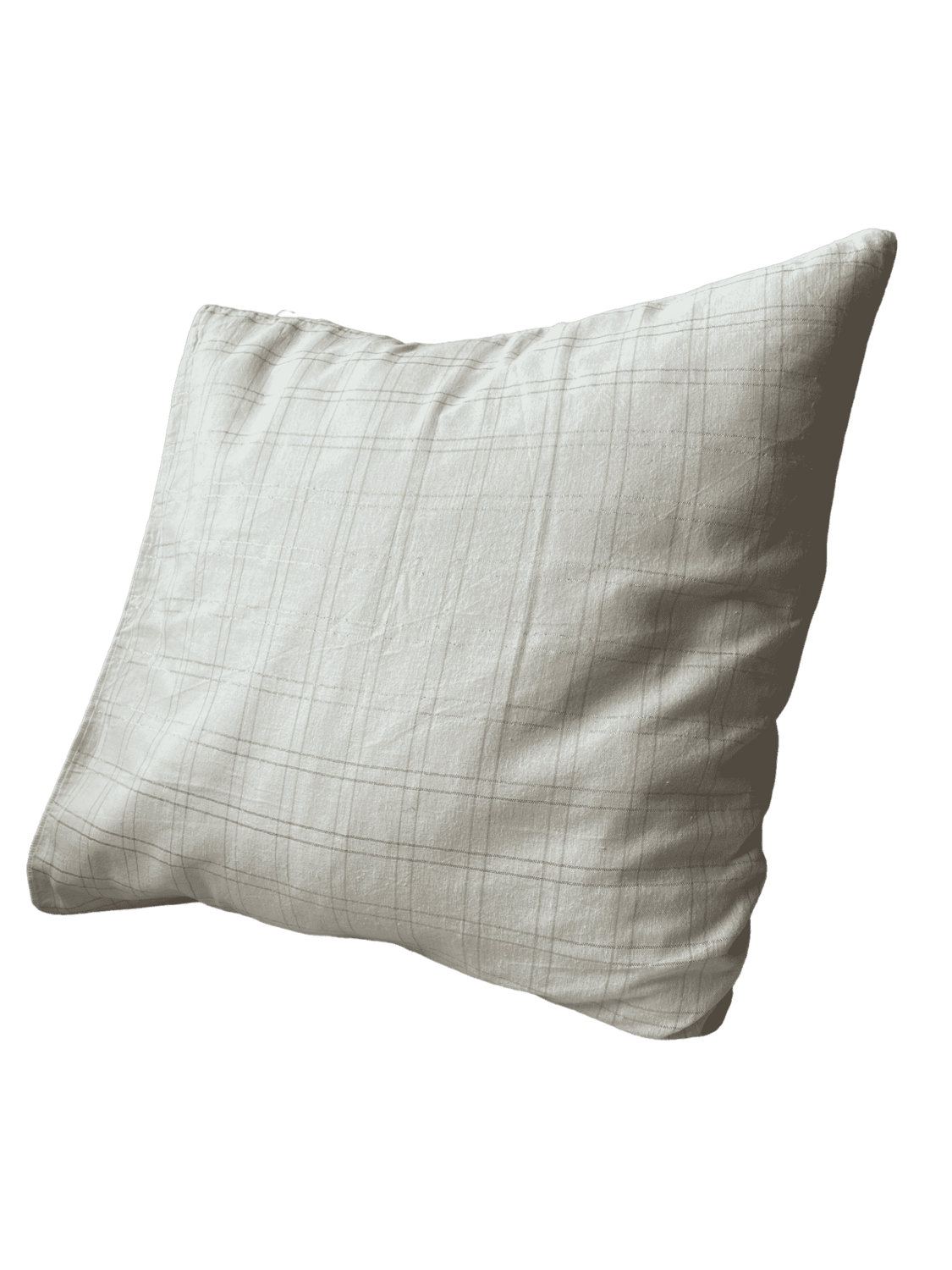 Coussin jaune pale rayures jaune et dorées