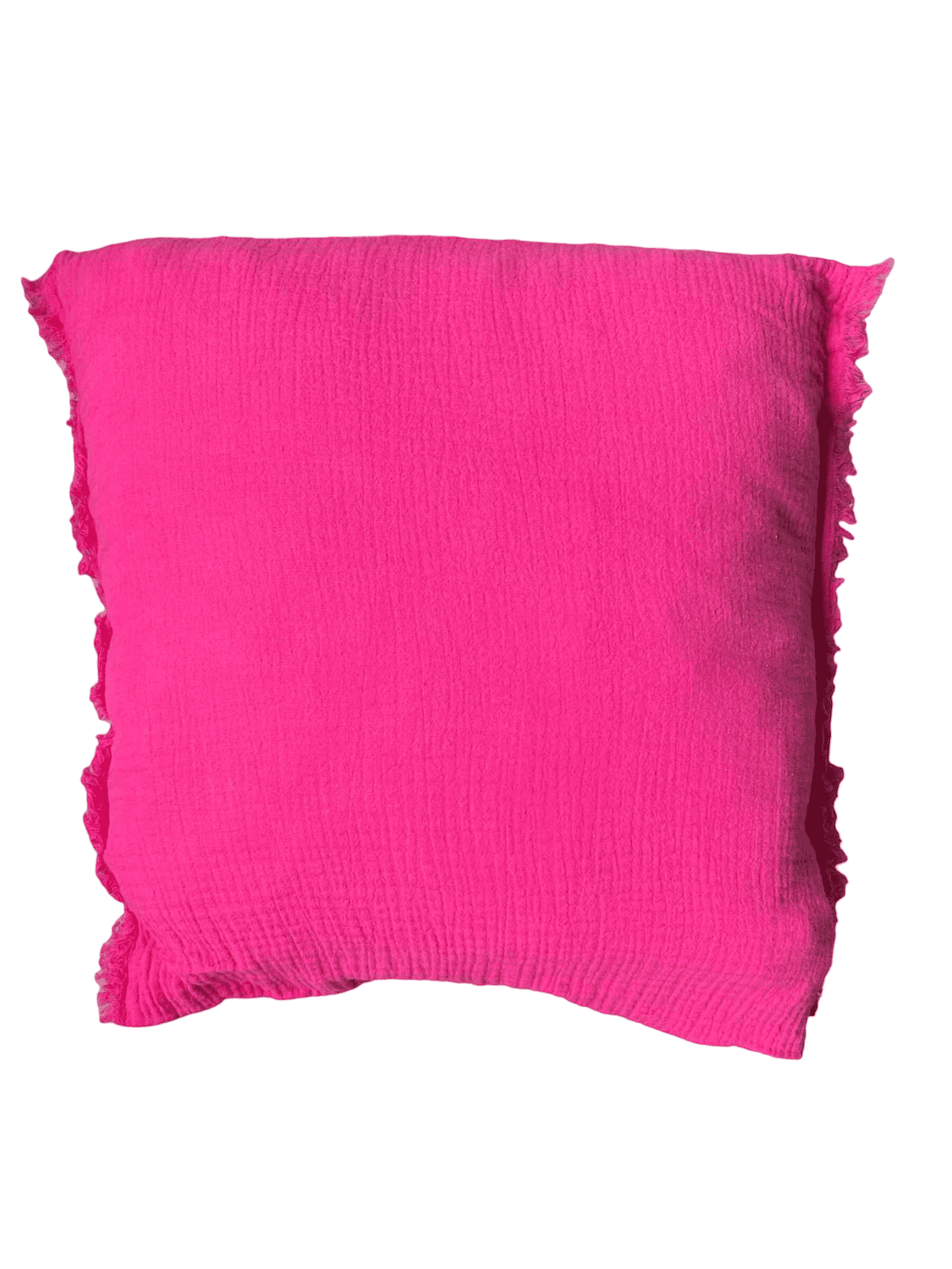 Coussin fuchsia double gaze moyen