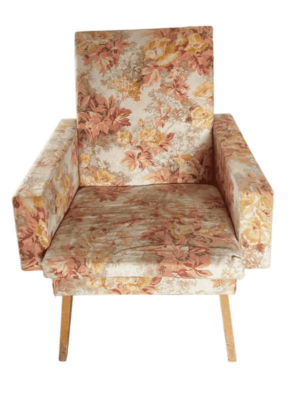Fauteuil 70's tissu fleuri