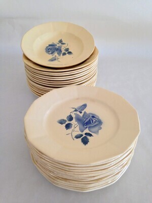 Assiette porcelaine bleue creuse Assiette porcelaine bleue creuse