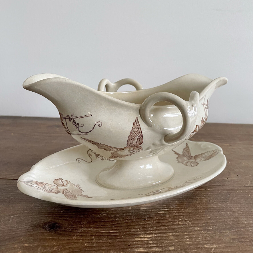 Saucière marron oiseaux