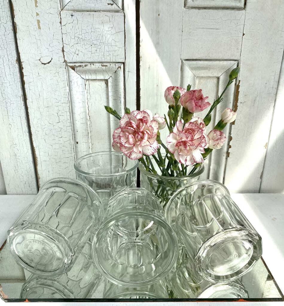 Pot de confiture en verre ancien