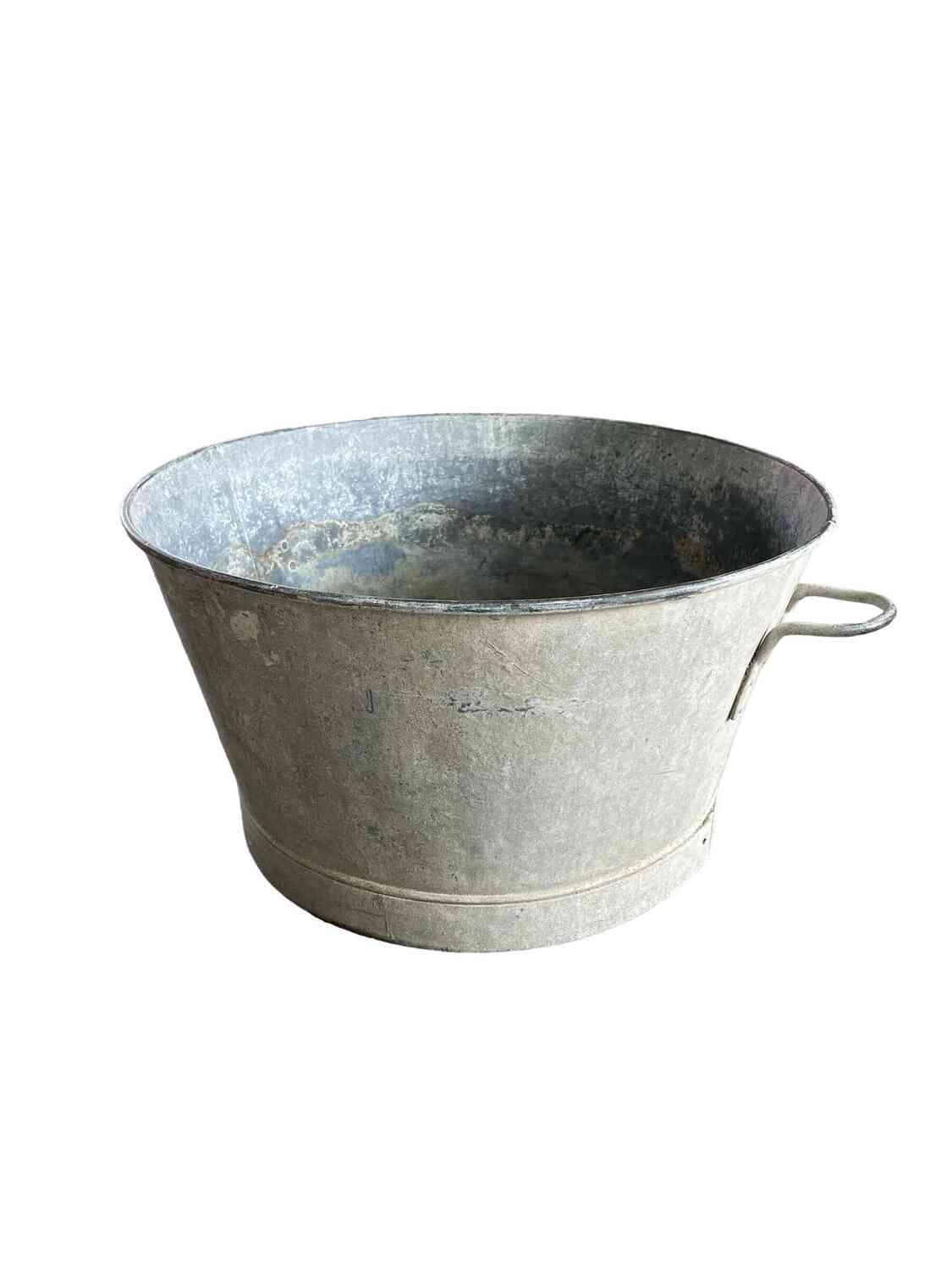 Bassine en zinc ronde grande