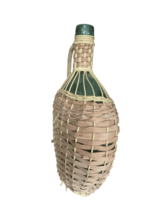 Bouteille verre tressée ronde