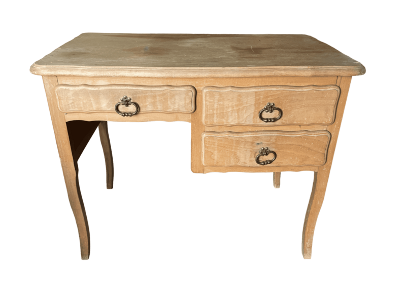 Bureau bois clair 3 tiroirs