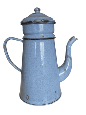 Cafetière émaillée grise