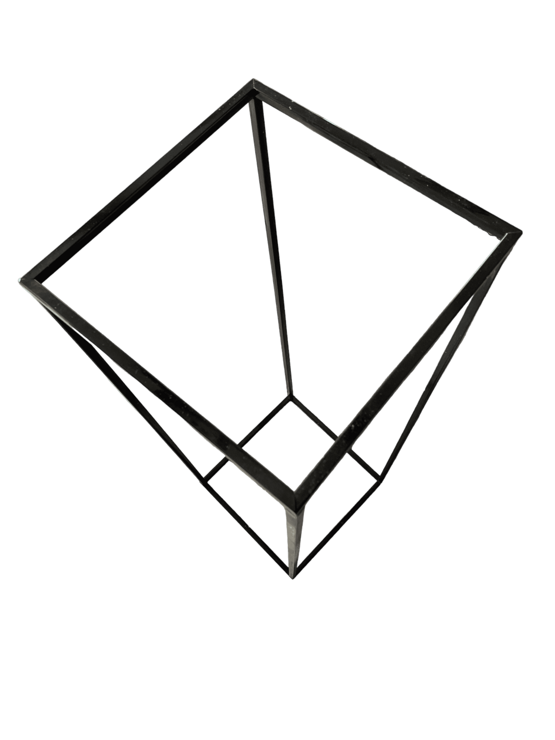 Centre de table noir rectangulaire métal