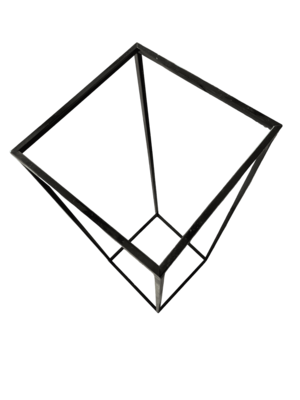 Centre de table noir rectangulaire métal