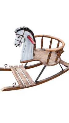 Cheval à bascule ancien