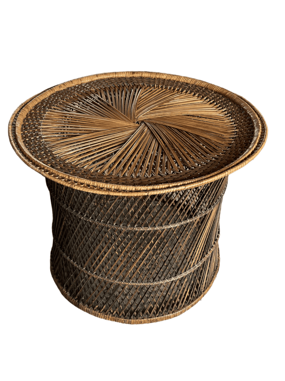 Table basse rotin Emmanuelle ronde