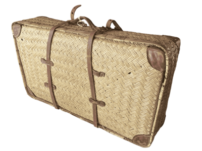 Valise rotin tressée grande
