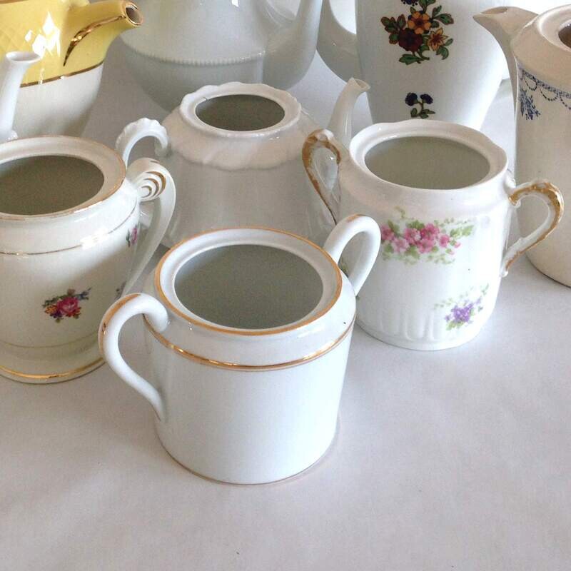 Sucrier porcelaine fleuri sans couvercle