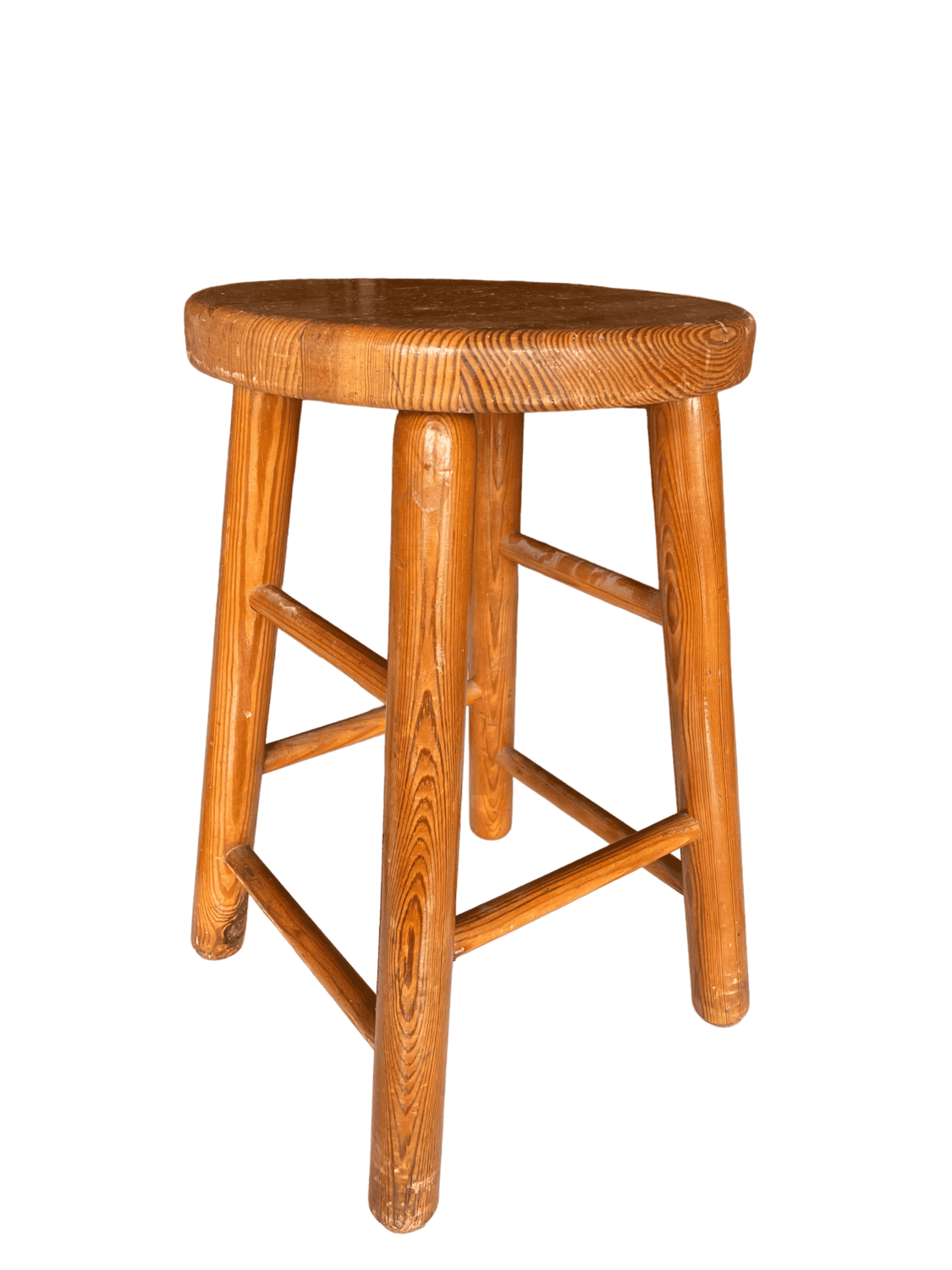 Tabouret bois vernis