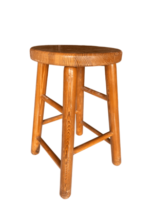 Tabouret bois vernis