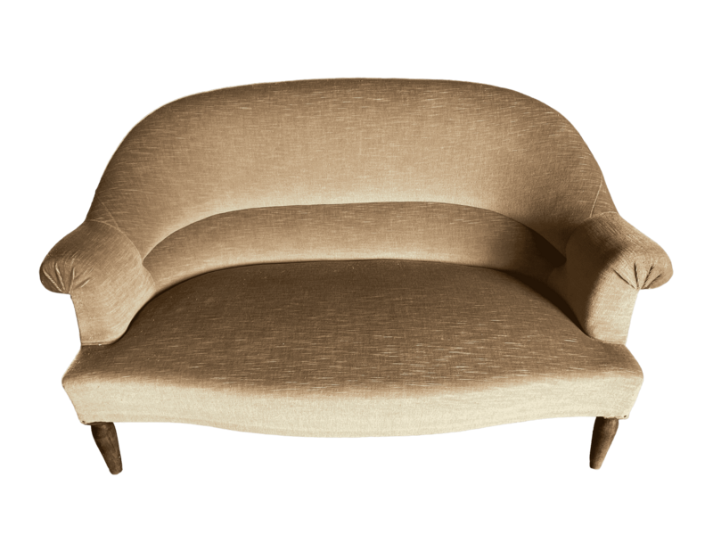 Banquette crapaud velours beige