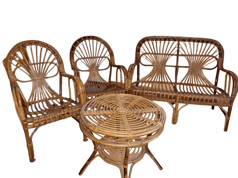 Fauteuils rotin éventail