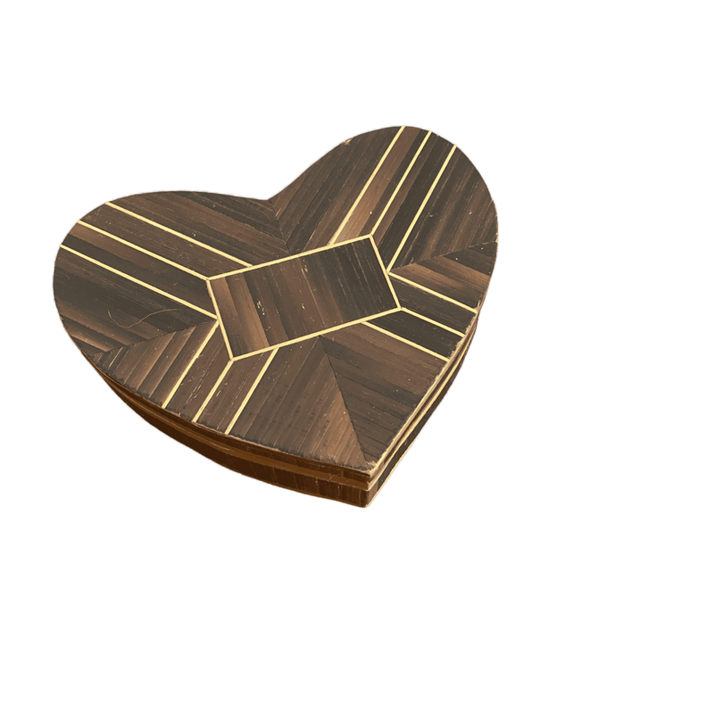 Boite en bois coeur