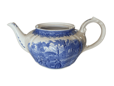 Cruche porcelaine bleue basse Cruche porcelaine bleue basse