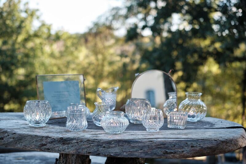 Photophore verre vintage