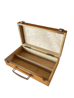 Valise bois peintre clair
