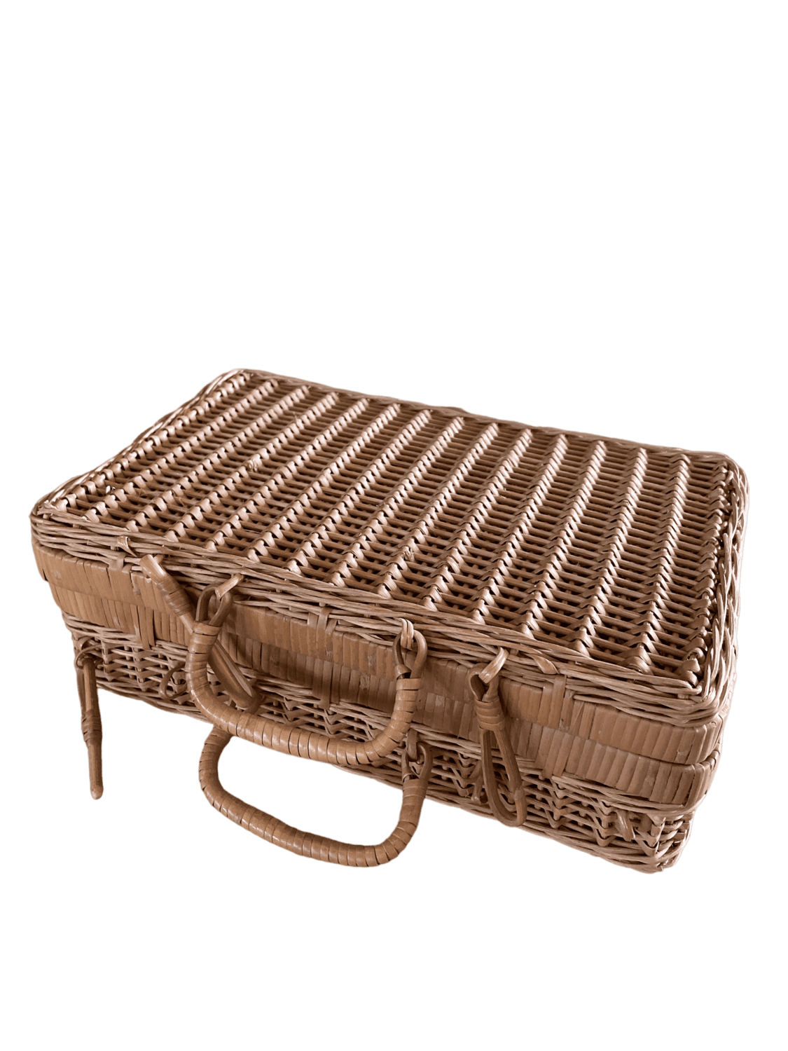 Valisette en rotin tressée rectangle
